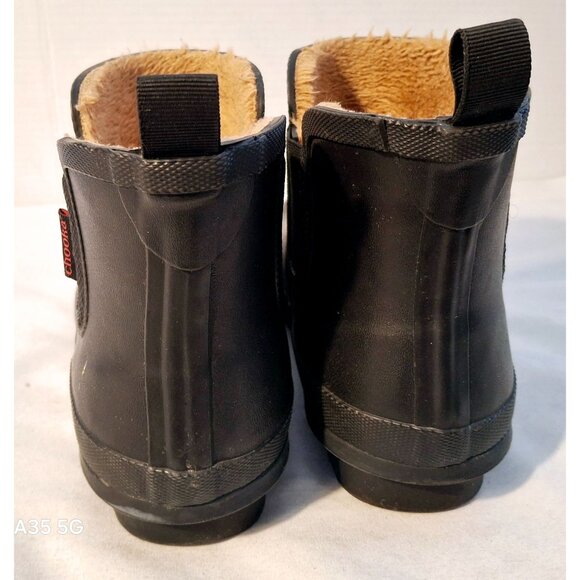 Chooka Womens Black Waterproof Ankle Boots With Faux Fur Lining Size 10 - Picture 7 of 9